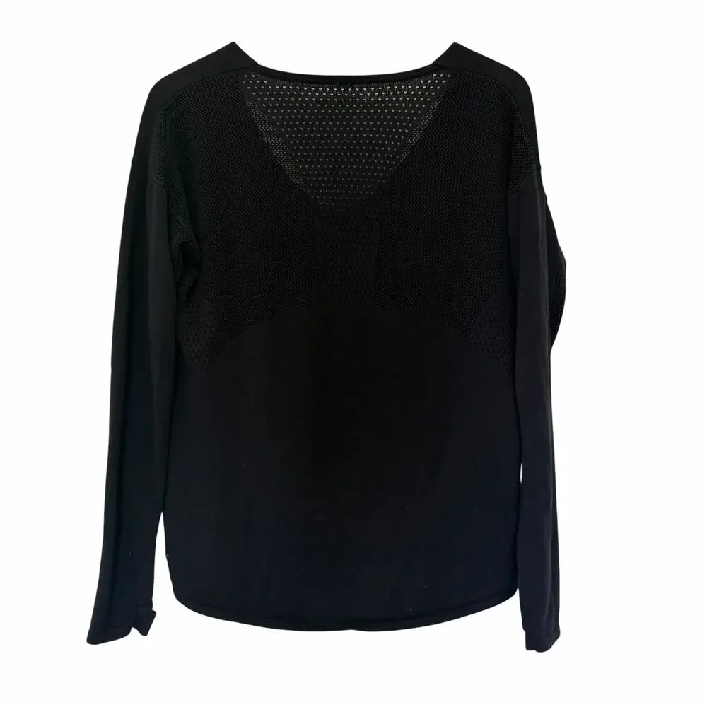 Lululemon Black Still Movement Sweater Sz M